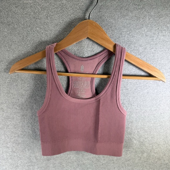 Free People Tops - Free People Movement Cropped Tank Sports Bra Mauve Pink Size XS/S Racerback Crop